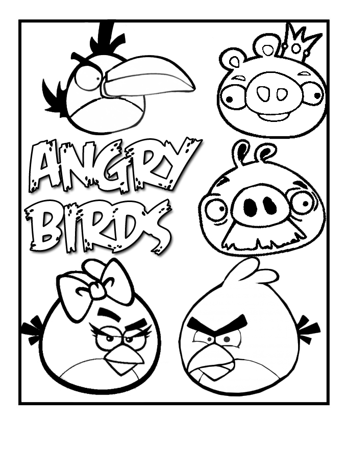 Plansa de colorat cu Angry Birds 155 63